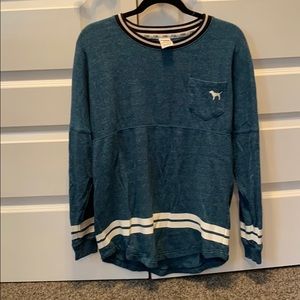 VS PINK blue/white crew neck XSmall